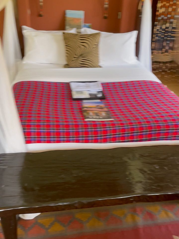 The bed in the tent, from our own footage