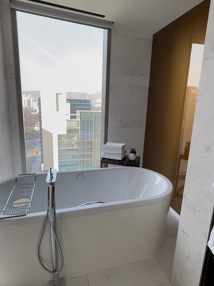 The bathtub by the window, from our own footage