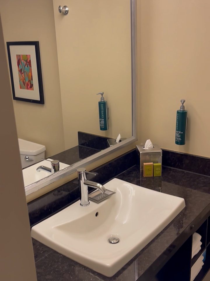 The vanity, from our own footage
