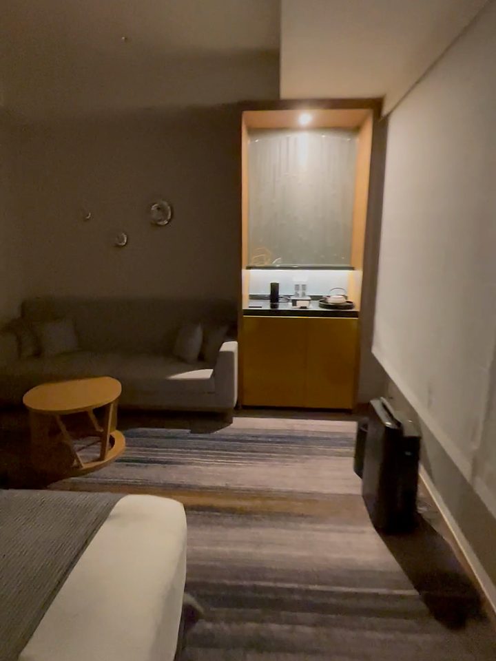 The sitting area, from our own footage