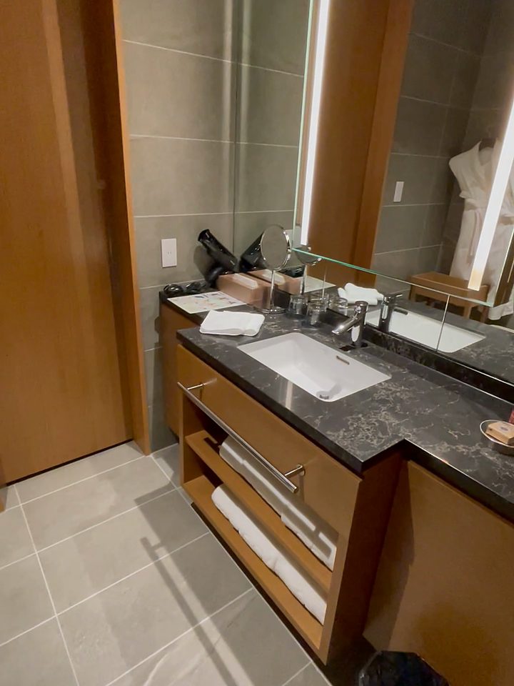 The vanity, from our own footage