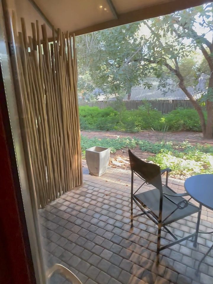 The patio, from our own footage