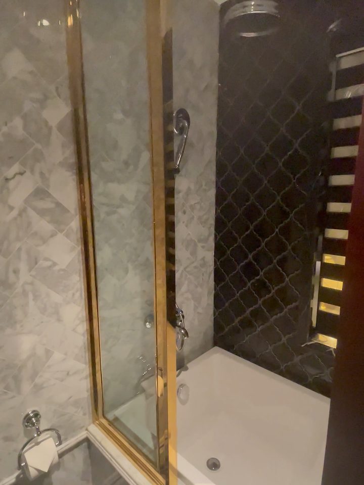 The shower, from our own footage