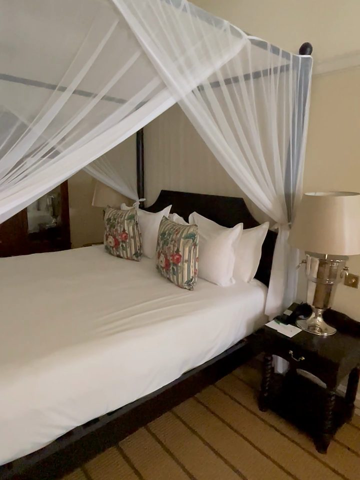 The four-poster bed, from our own footage