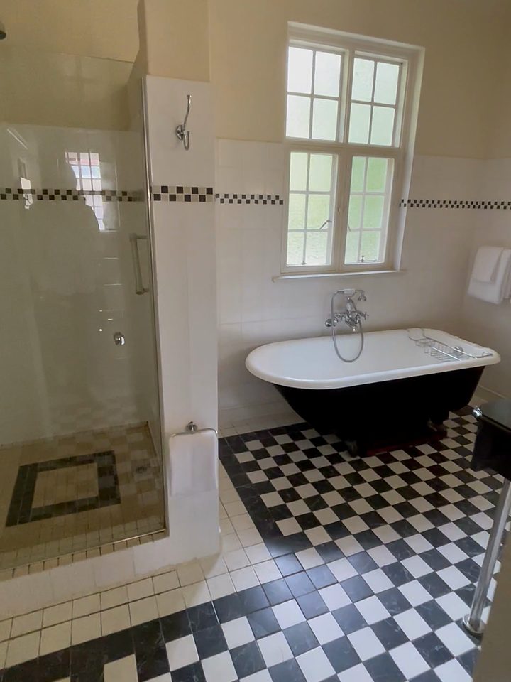 The shower, from our own footage