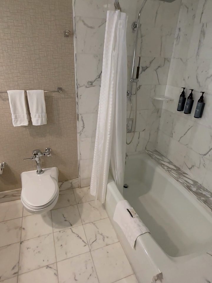 The bathtub and shower, from our own footage